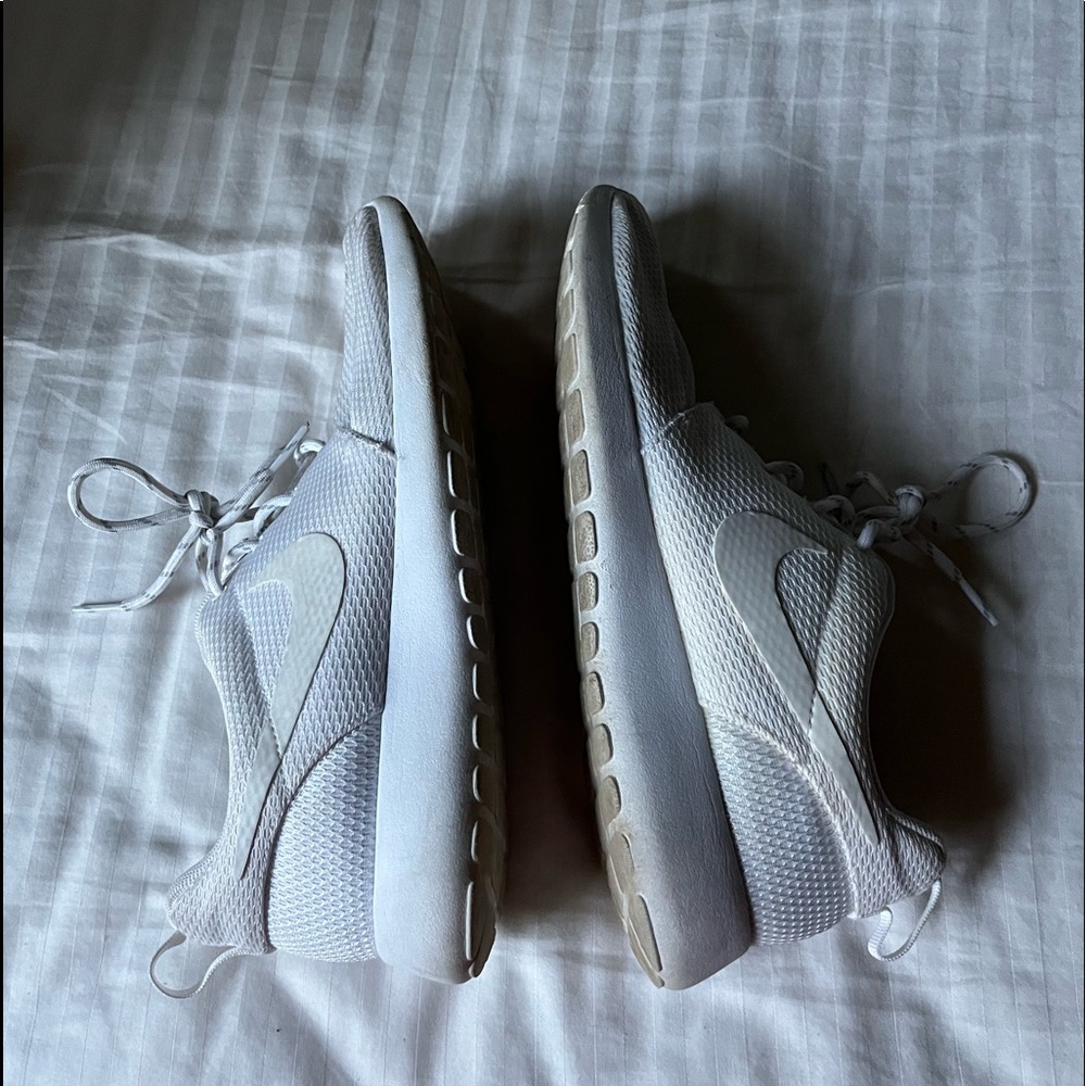 White Nike running sneakers